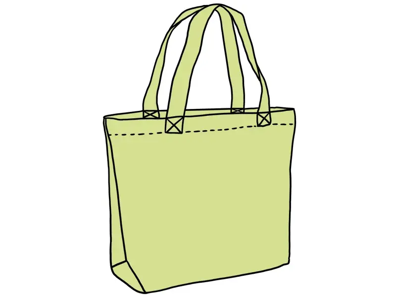 底マチ付きトートバッグ