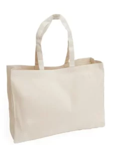 Beige Canvas Tote Bag