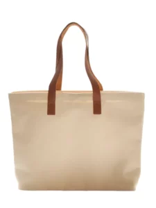 Canvas-Tasche mit Lederbesatz