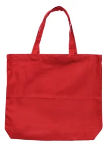 Red Canvas Tote Bag