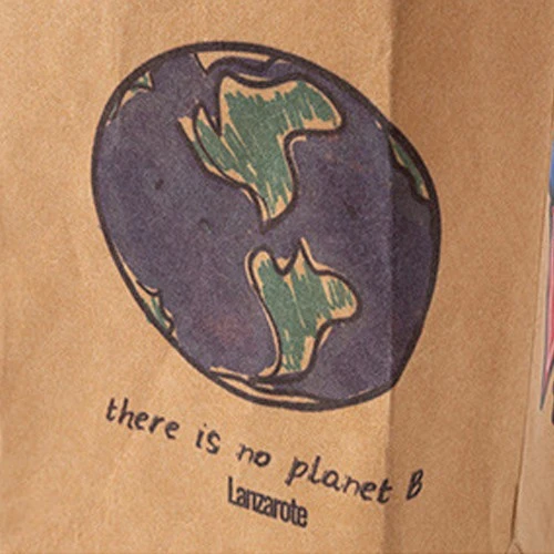 Vaskbar kraftpapirpose med silketrykk