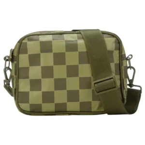 Saco de tiracolo Tyvek verde azeitona com alça ajustável