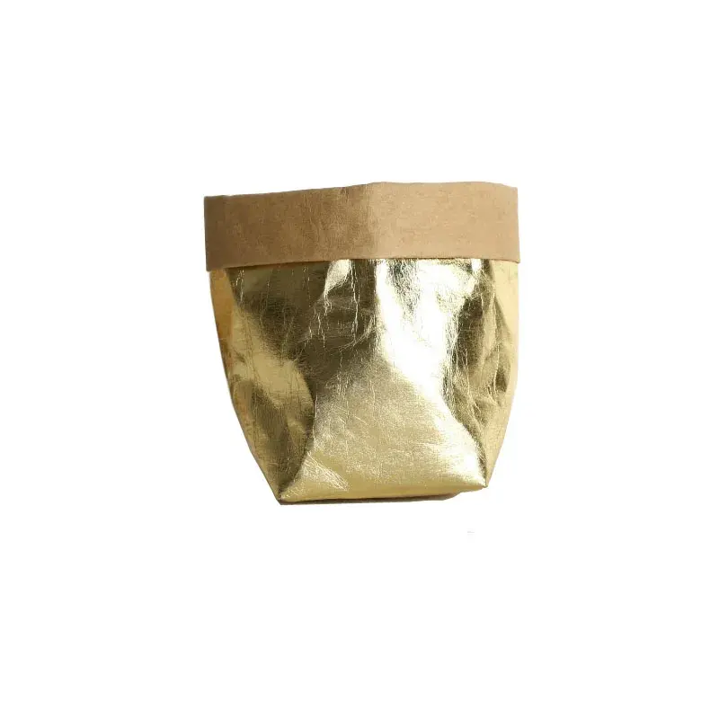 Champagne Gold Washable Paper Bag