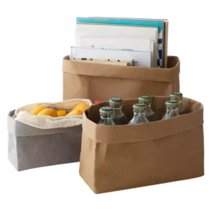 Umývateľná papierová taška na uskladnenie kraftového papiera 1